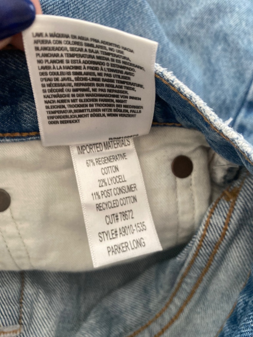 AGOLDE 28 Parker Long Denim Short - Picture 11 of 11